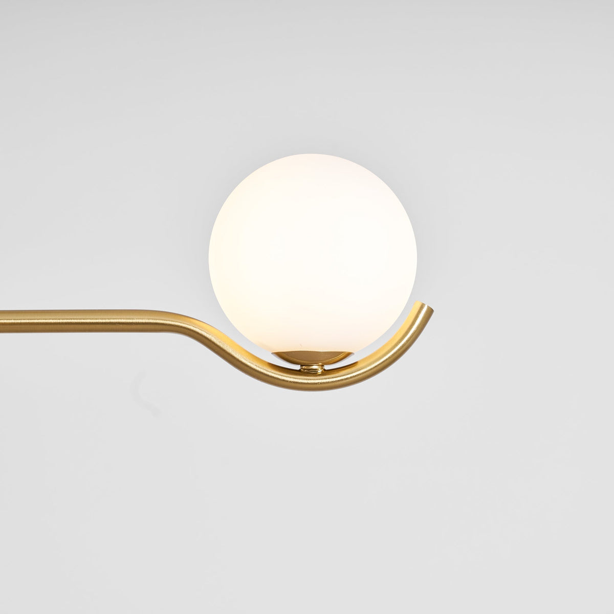 Halo Globe Pendant Light Branching Metal Frame with White Glass Globes