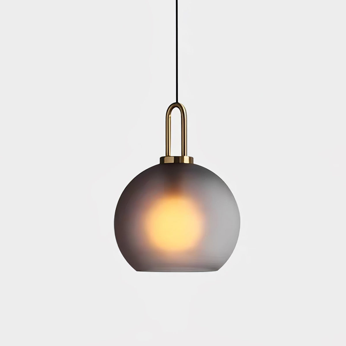 Copper Glass Pendant Elongated Cylinder Shade with Copper-Plated Hardware