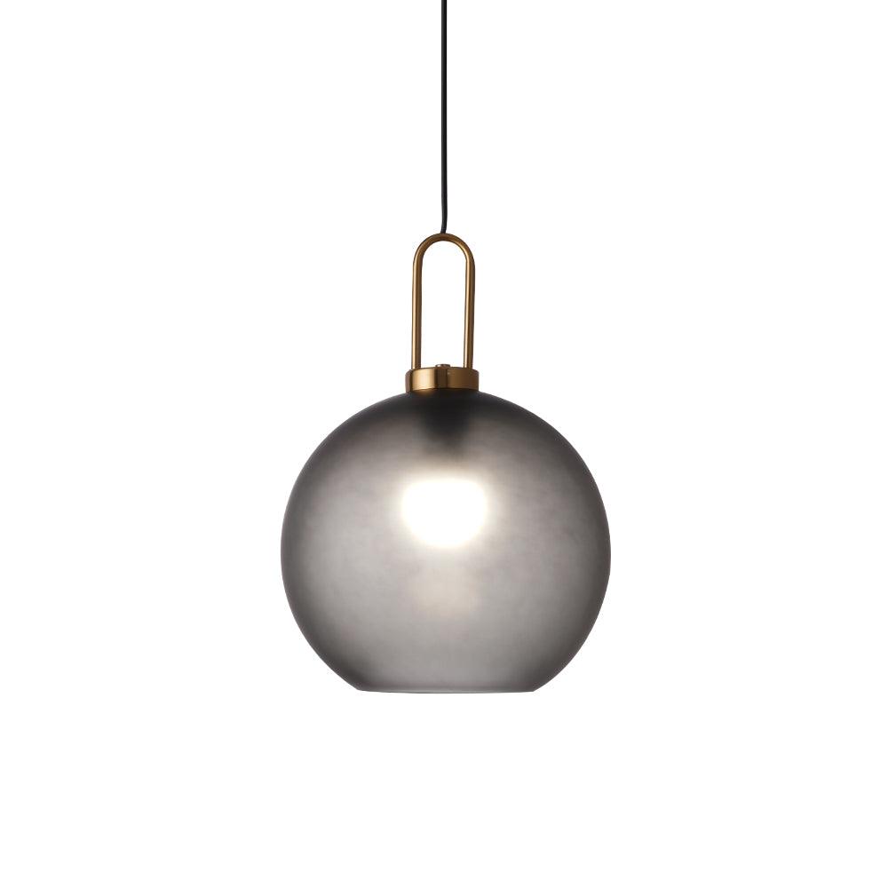 Copper Glass Pendant Elongated Cylinder Shade with Copper-Plated Hardware