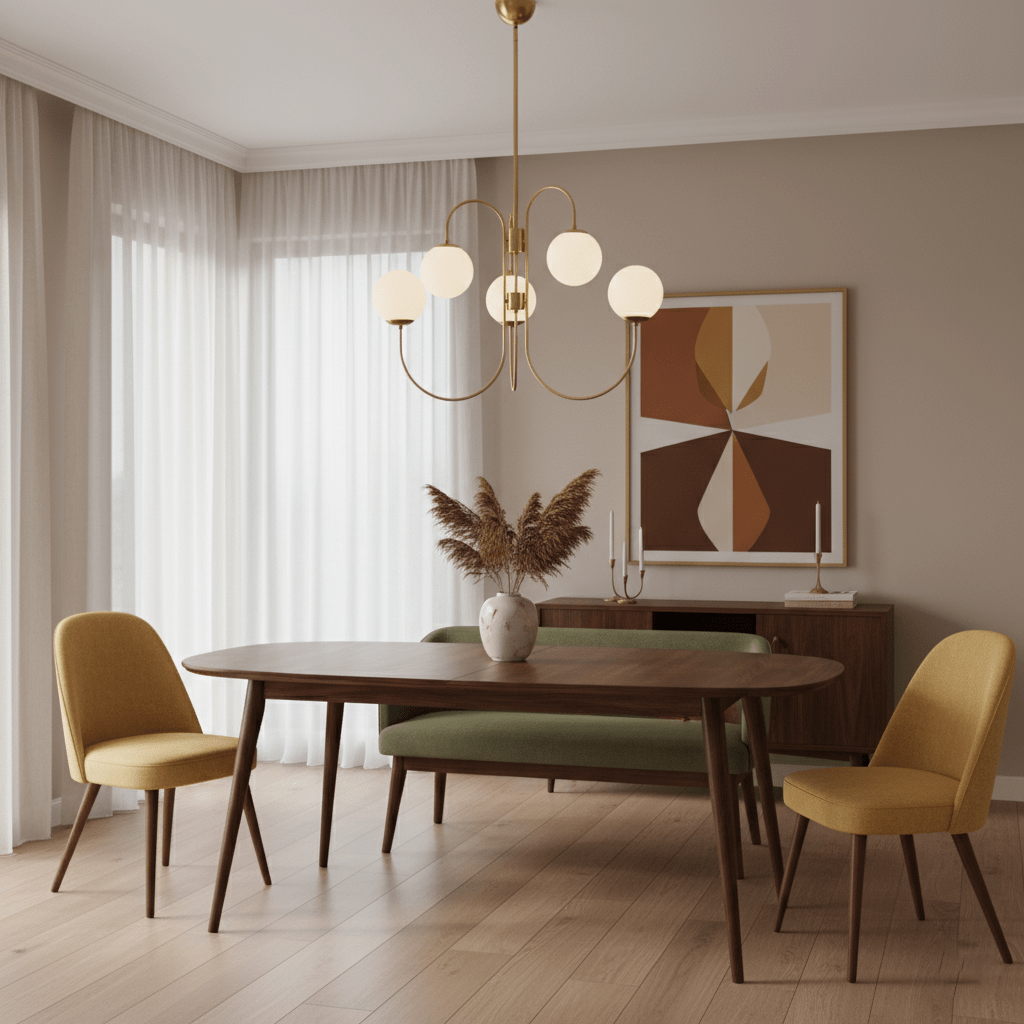 Halo Globe Chandelier with White Glass Globes and Branching Metal Frame