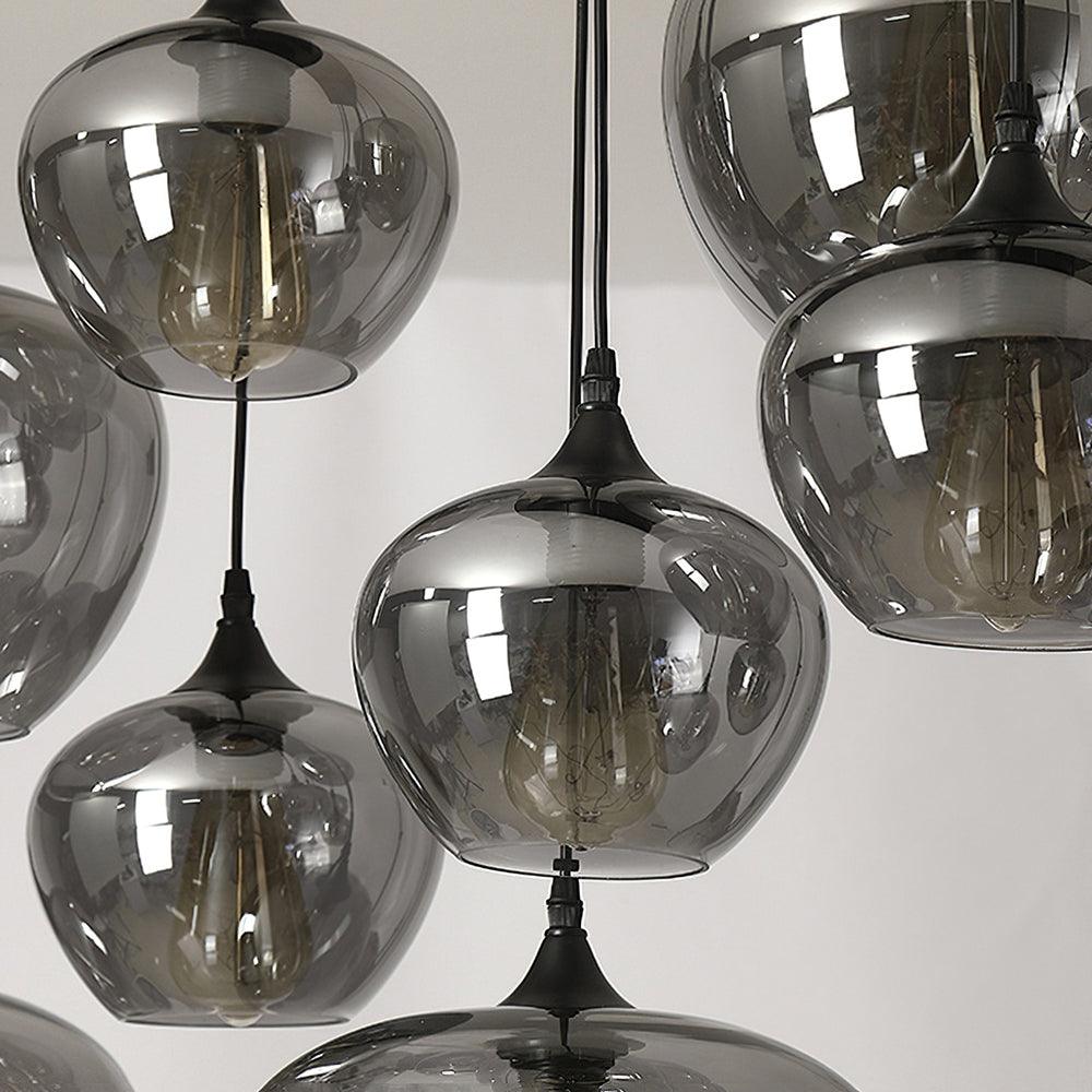 Smokey Glass Pendant Light Hand-Blown Ambient Ceiling Fixture