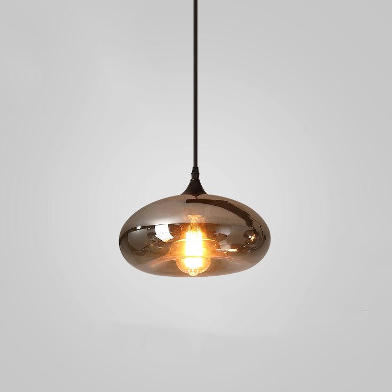 Smokey Glass Pendant Light Hand-Blown Ambient Ceiling Fixture