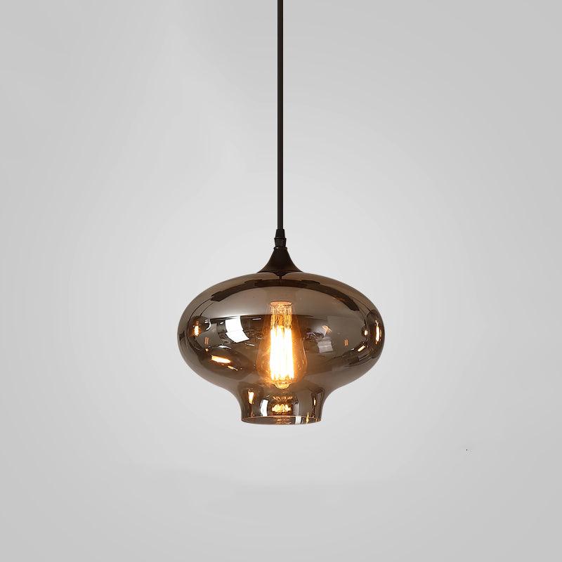 Smokey Glass Pendant Light Hand-Blown Ambient Ceiling Fixture