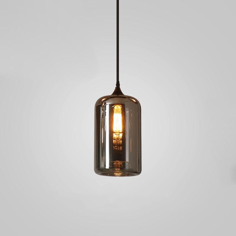 Smokey Glass Pendant Light Hand-Blown Ambient Ceiling Fixture