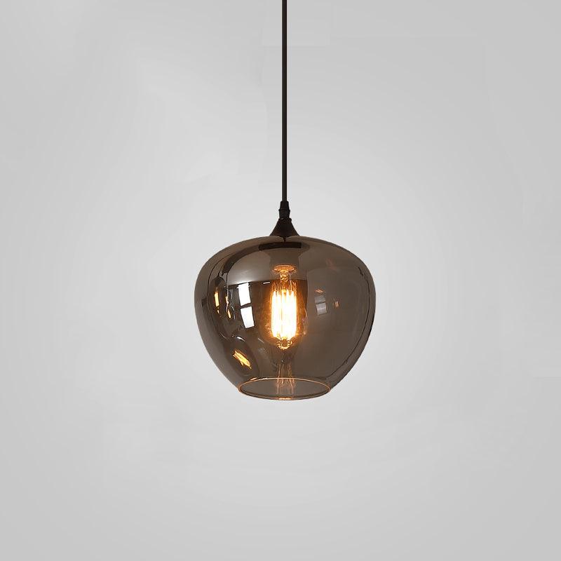 Smokey Glass Pendant Light Hand-Blown Ambient Ceiling Fixture