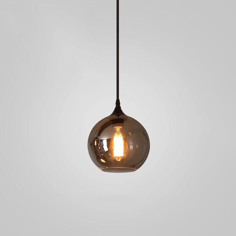 Smokey Glass Pendant Light Hand-Blown Ambient Ceiling Fixture