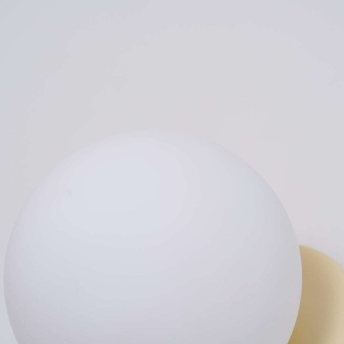 Halo Globe Sconce White Glass Wall Light with Circular Metal Backplate