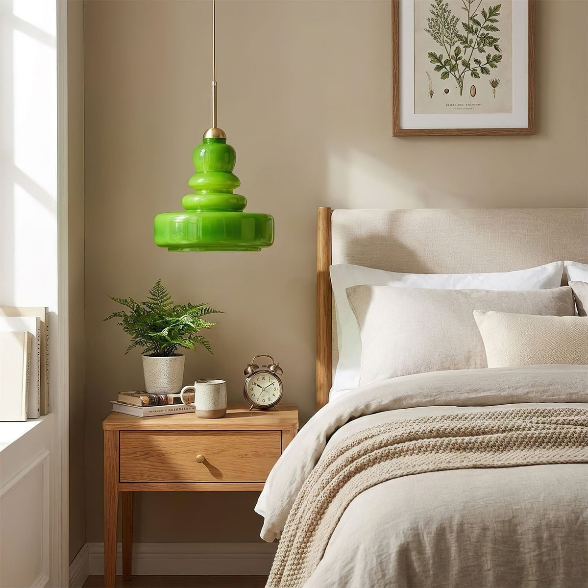 Sculpted Glass Pendant Layered Schoolhouse-Style Hanging Ceiling Light