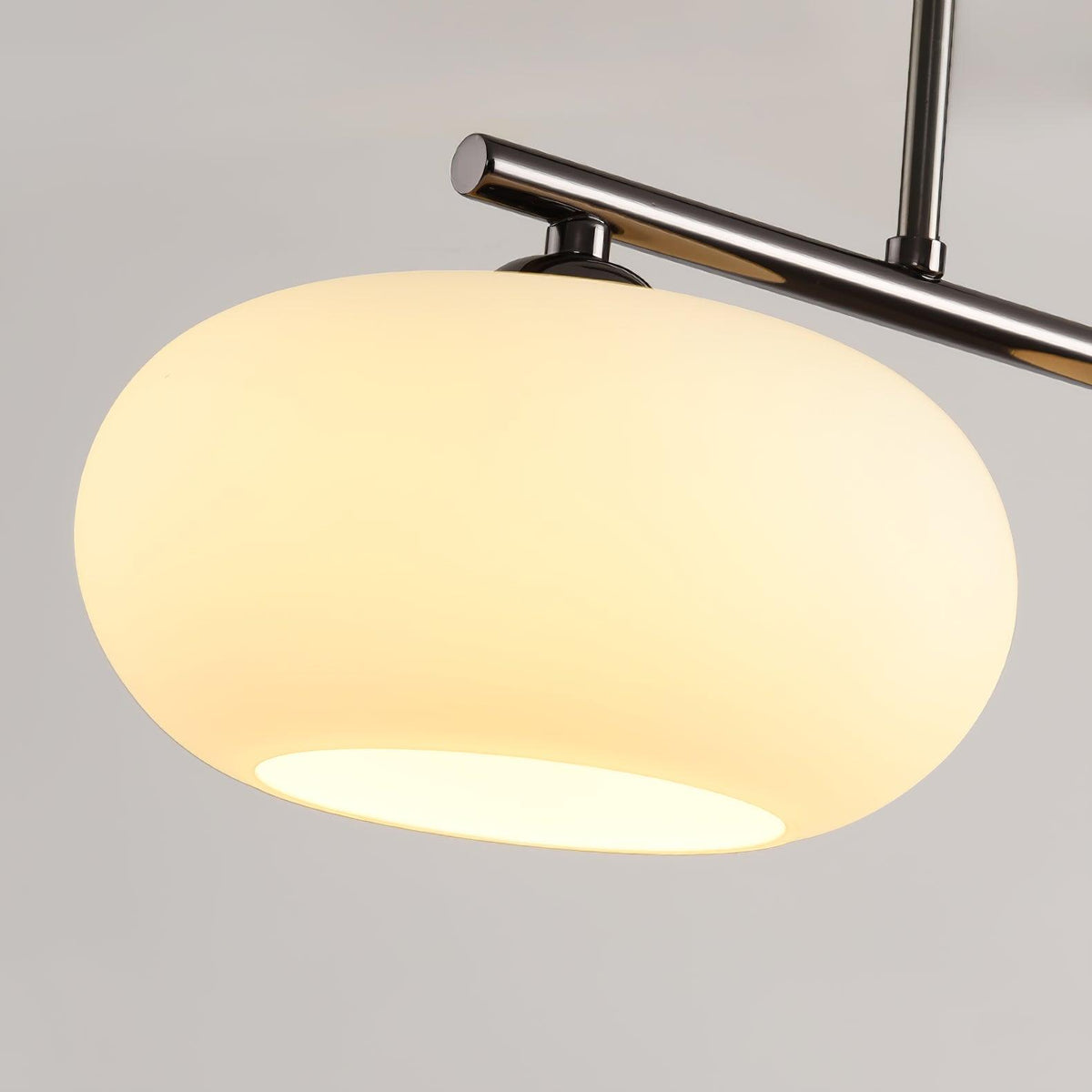 Trio Globe Pendant Three-Light Linear Bar with Adjustable Cables