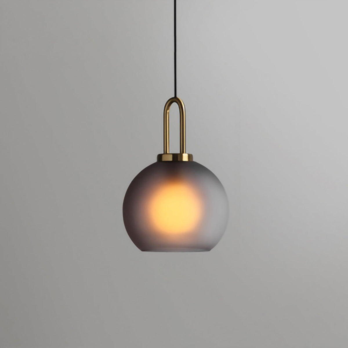 Copper Glass Pendant Elongated Cylinder Shade with Copper-Plated Hardware