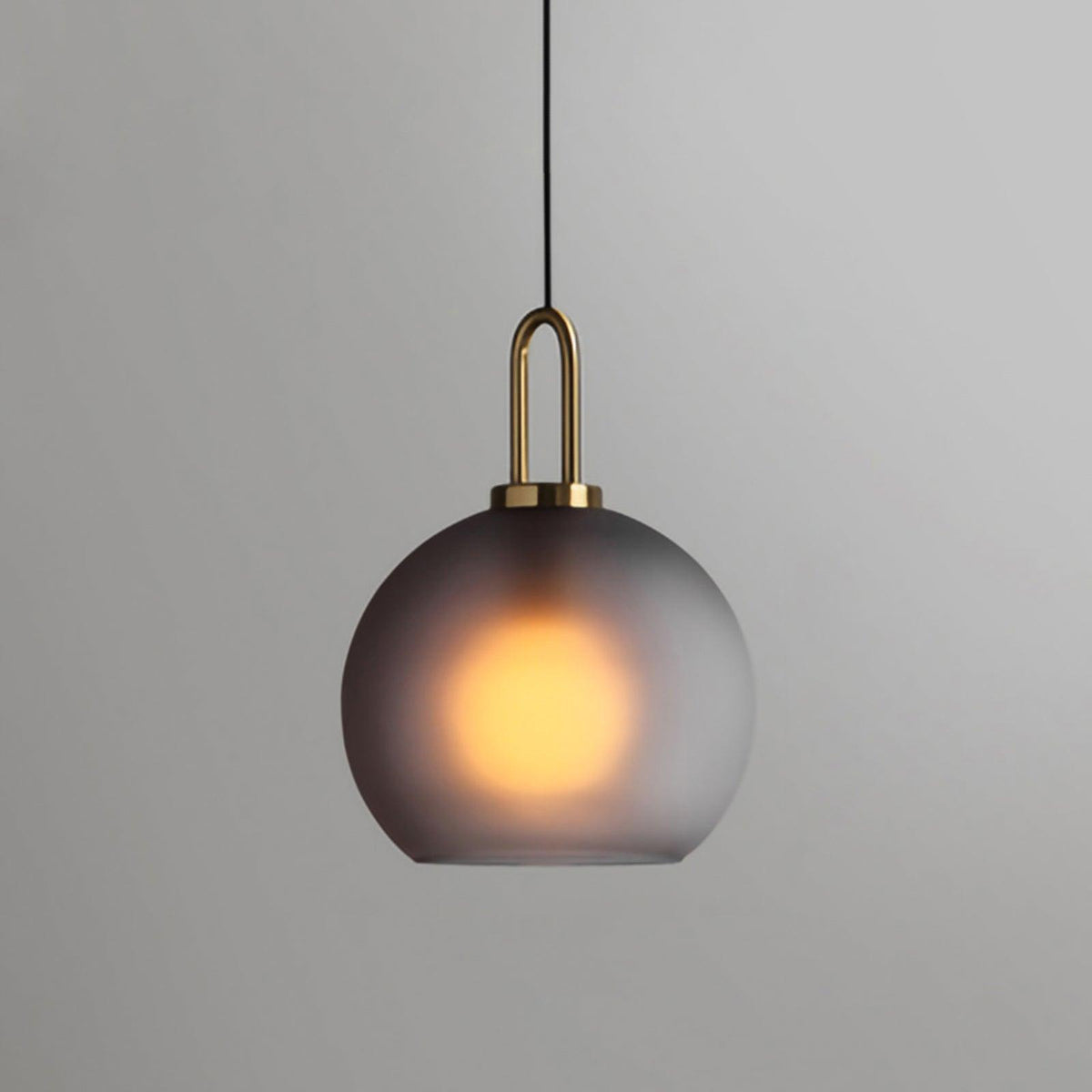 Copper Glass Pendant Elongated Cylinder Shade with Copper-Plated Hardware