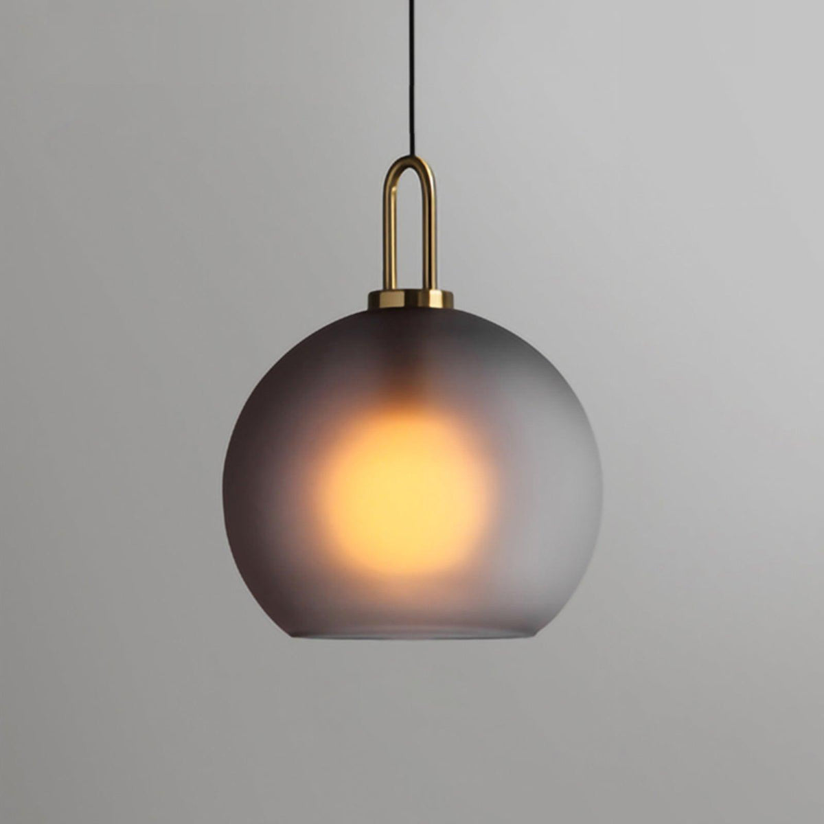 Copper Glass Pendant Elongated Cylinder Shade with Copper-Plated Hardware